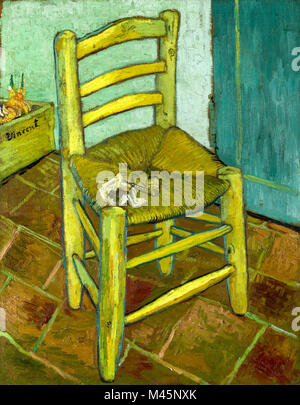 La Chaise de Van Gogh, 1888 par Van Gogh Banque D'Images