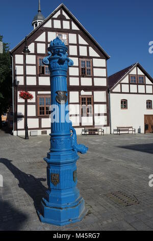 Pompe à eau en rétro, Nowe Warpno Neuwarp Banque D'Images