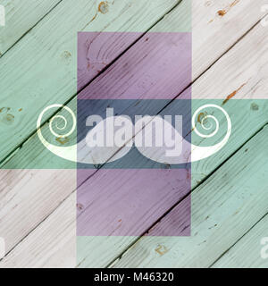 Image composite du logo moustache Banque D'Images