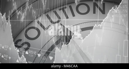 Image composite de l'interface d'affaires avec des graphiques et des données Banque D'Images