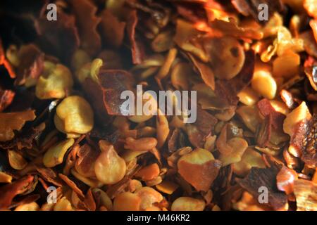 Flocons de piments Epices Banque D'Images