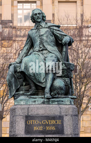 Statue de Otto von Guericke de Magdebourg allemagne Banque D'Images