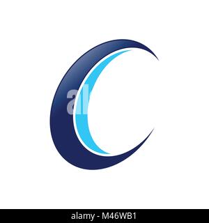 C Initial hélice bourdon symbole vecteur Spin Design Logo Graphique Illustration de Vecteur