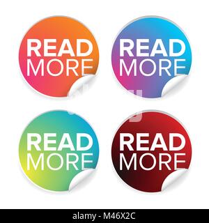 Lire la suite bouton set label Illustration de Vecteur