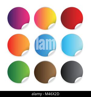 Ensemble autocollant vide Illustration de Vecteur
