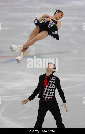 L'Italie et Valentina Marchei Ondrej Hotarek pendant les paires de patinage libre Figure Skating Final lors de la sixième journée des Jeux Olympiques d'hiver 2018 de PyeongChang en Corée du Sud. Banque D'Images