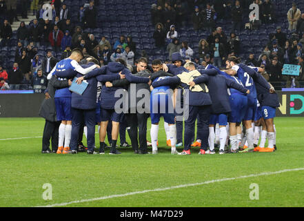 14 février 2018, l'Estadio do Dragao, Porto, Portugal, Ligue des Champions de football, série de 16, première étape, le FC Porto contre Liverpool FC Porto ; Team Crédit : Laurent Locevaphotos Lairys/agence/Alamy Live News Banque D'Images