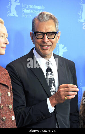 Berlin, Allemagne. Feb 15, 2018. Festival du Film de Berlin, 68 Photocall du film ' l'île des chiens ' . Crédit photo : Jeff Golgblum : agence photo indépendante/Alamy Live News Banque D'Images