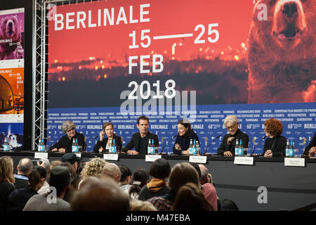 Berlin, Allemagne. 15 Février, 2018. Berlin, Allemagne. Feb 15, 2018. Der Jury Berlinale auf der Pressekonferenz am 15.05.2018 à Berlin Crédit : Stefan Papp/Alamy Live News Crédit : Stefan Papp/Alamy Live News Banque D'Images