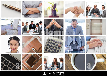 Image composite de l'usine sur 24 au bureau Banque D'Images