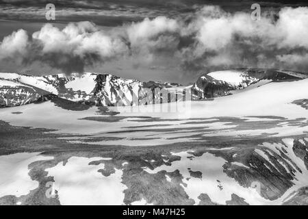 L'humeur, trouble montagnes Kebnekaise, Laponie, Suède Banque D'Images