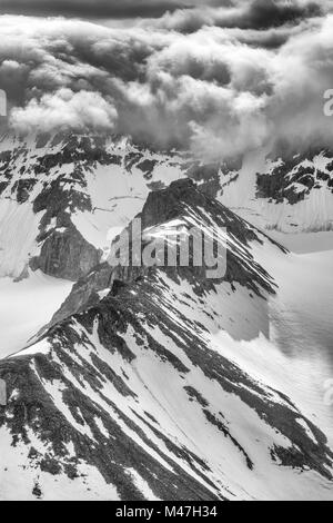 L'humeur, trouble montagnes Kebnekaise, Laponie, Suède Banque D'Images