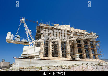 Reconstruction de l'Acropole, Parthénon à Athènes, Grèce Banque D'Images