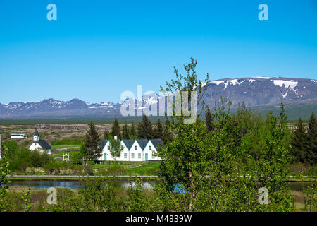 Le célèbre Parc National de Thingvellir en Islande Banque D'Images