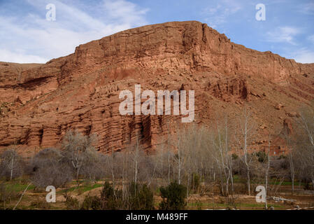 Paysage pittoresque dans les gorges du Dadès, Atlas, Maroc Banque D'Images