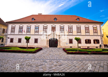 L'architecture baroque de la ville de Varazdin Banque D'Images