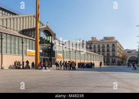 Mercat del Born de Barcelone dans le quartier La Ribera Banque D'Images