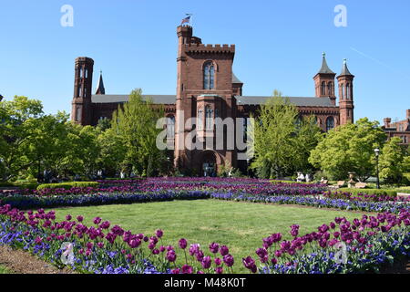 La Smithsonian Institution Building (château) à Washington, DC Banque D'Images