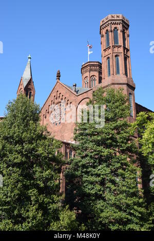 La Smithsonian Institution Building (château) à Washington, DC Banque D'Images