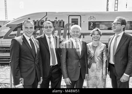 Deutsche Bahn : portrait de groupe occasion 25 ans ICE en Allemagne Banque D'Images