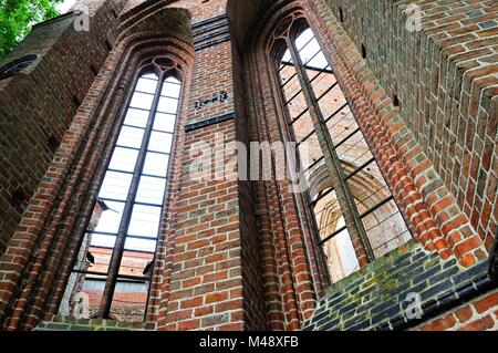 Dans la fenêtre du choeur Dargun Château Allemagne Banque D'Images