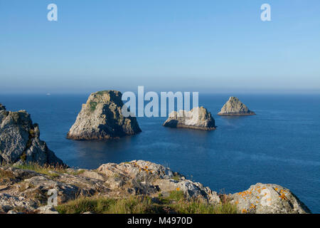 Camaret-sur-Mer (Bretagne, nord ouest de la France) : pointe de Pen Hir pointe avec le 'la côte de roches". (Non disponible pour la production de cartes postales) Banque D'Images