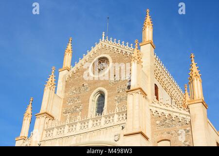 Madrid, Espagne. Eglise de Saint Jérôme (San Jeronimo el Real) dans le district de Retiro. L'architecture gothique Isabelline style. Banque D'Images