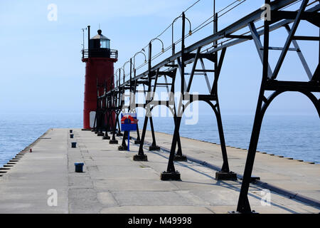 South Haven phare, construit en 1903 Banque D'Images