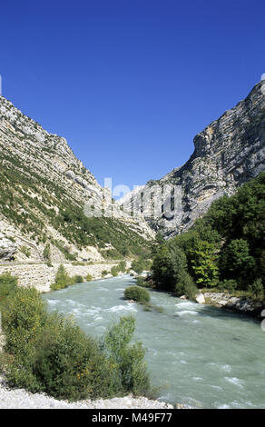 Gorges du Verdon Canyon valley en Provence France Banque D'Images