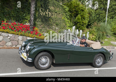 Le Tyrol du Sud Rallye 2016  150 Jaguar JK green side Banque D'Images