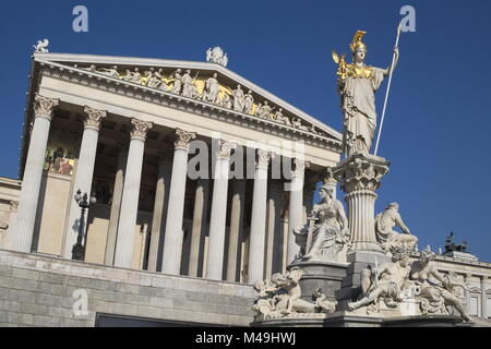 Vienne, Autriche, Europe - Bâtiment du Parlement autrichien Banque D'Images