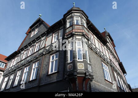 L'architecture de la vieille ville de Goslar, Harz Banque D'Images