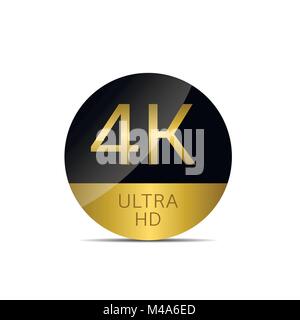 Étiquette Ultra HD 4K Illustration de Vecteur