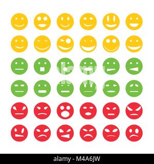 Icônes emoticon Smiley Illustration de Vecteur