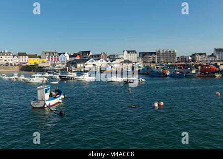 Quiberon (Bretagne, nord-ouest de la France) : Port Maria. (Non disponible pour la production de cartes postales) Banque D'Images