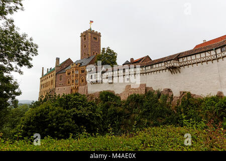 Château de Wartburg près d'Eisenach, en Thuringe, Allemagne Banque D'Images