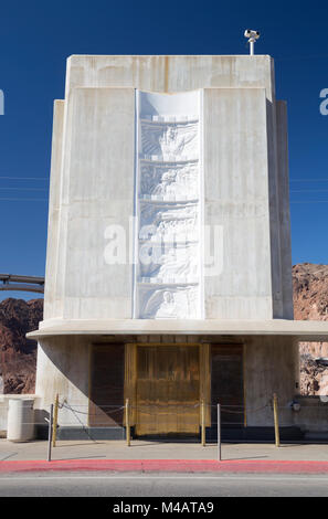 Le Barrage Hoover, sur la frontière de l'État du Nevada/Arizona, USA Banque D'Images