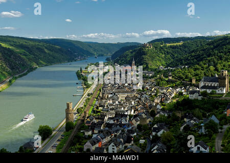 Rhin à Oberwesel Banque D'Images