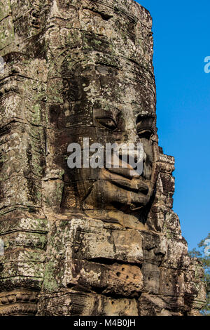 Visages statue, monument à Angkor Wat au Cambodge Banque D'Images