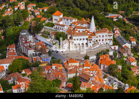 Vieille Ville et Palais National de Sintra - Portugal Banque D'Images