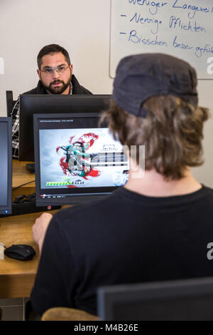 Auxilium ReLoaded est la première institution à Dortmund en Allemagne, où les médias toxicomanes reçoivent un traitement pour les jeunes. Banque D'Images