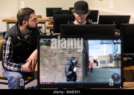 Auxilium ReLoaded est la première institution à Dortmund en Allemagne, où les médias toxicomanes reçoivent un traitement pour les jeunes. Banque D'Images