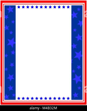 Abstract drapeau américain symboles patriotiques châssis avec copie espace pour le texte. Illustration de Vecteur