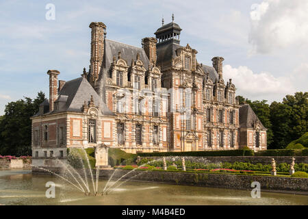 Château de Beaumesnil, Normandie Banque D'Images