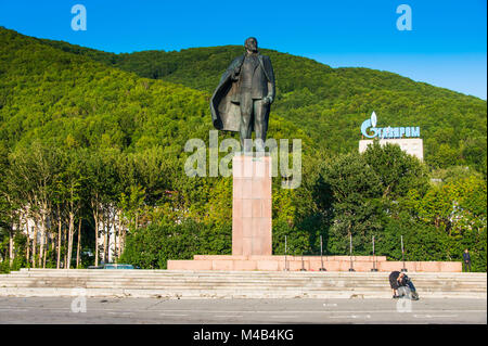 Statue de Lénine à Yichun, le Kamchatka, Russie Banque D'Images