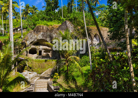 Ganung Kawi Temple dans l'île de Bali - Indonésie Banque D'Images