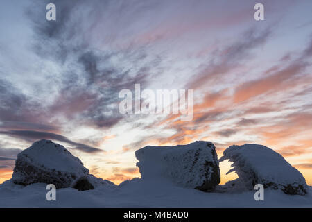 Paysage d'hiver, Laponie, Suède Banque D'Images