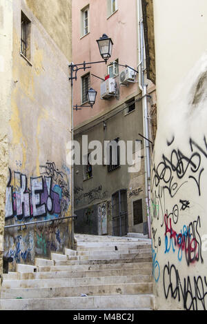 Cagliari : le quartier du port de plaisance Banque D'Images