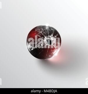 Sphère de verre cassée, vector Illustration de Vecteur