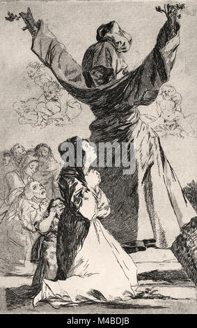 Francisco de Goya y Lucientes - qu'un tailleur peut faire ! (Lo que puede sastre !) des Nations unies, de l'Caprices (Los Caprichos), la plaque 52 Banque D'Images